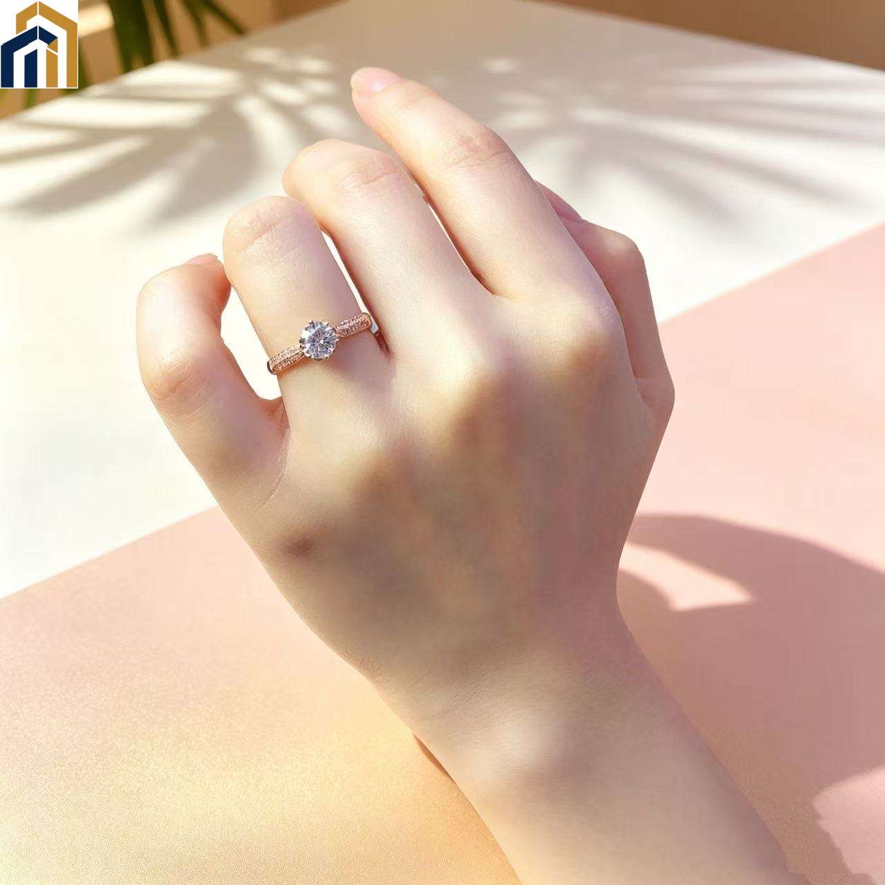【Special Offer Product】Rose Gold Six-Prong Diamond Ring